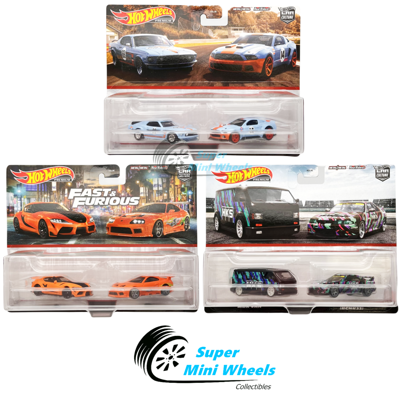 Hot Wheels Car Culture 2 Pack HBL96 H Case 3Pcs Set