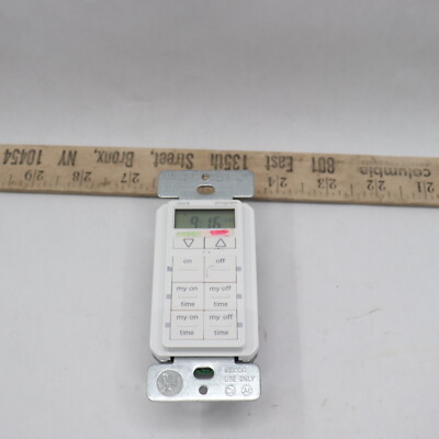 Indoor In-Wall Digital Programmable Timer 15 Amp 120-Volt 24 Hour White 