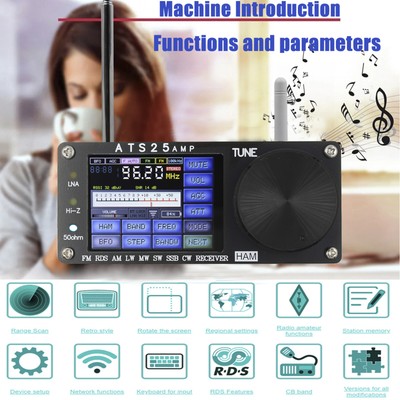 ATS25AMP Si4732 Full Band Radio Receiver FM RDS AM LW MW SW SSB DSP Receiver.
