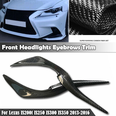 Car Headlight Eyebrows Eyelids Trim For Lexus IS200t IS250 IS300 IS350 2013-2016
