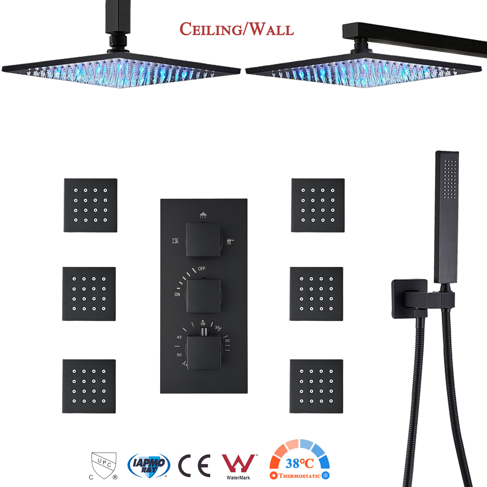 Combo Massage Jets With Thermostatic Valve