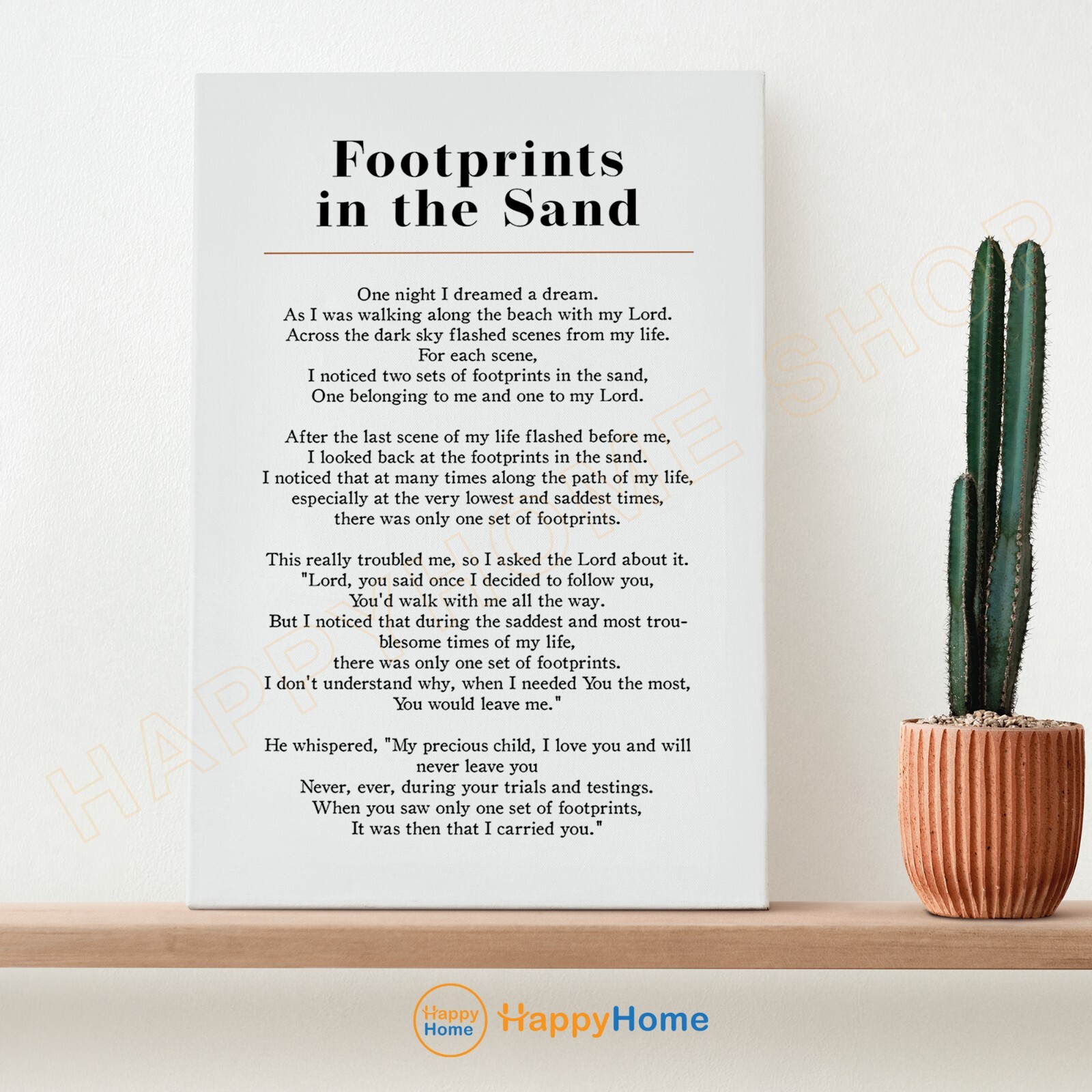 Footprints in the Sand Poem Wall Art Scripture Prayer Print Christian Decor-P887 | eBay for Free Printable Footprints In The Sand Poem Printable Version