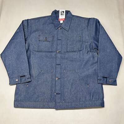 WILD ASS Bailey's Authentic Lined Denim Chore Coat Rigid Sz 2XL Blue 6301111 (Ne