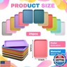 Mumufy Plastic Fast Food Trays Bulk Colorful Restaurant Serving Trays Cafeteria Rectangular Plastic Serving Platter Grill for Kitchen Restaurant Coffee(Bright Color,24 Pcs)