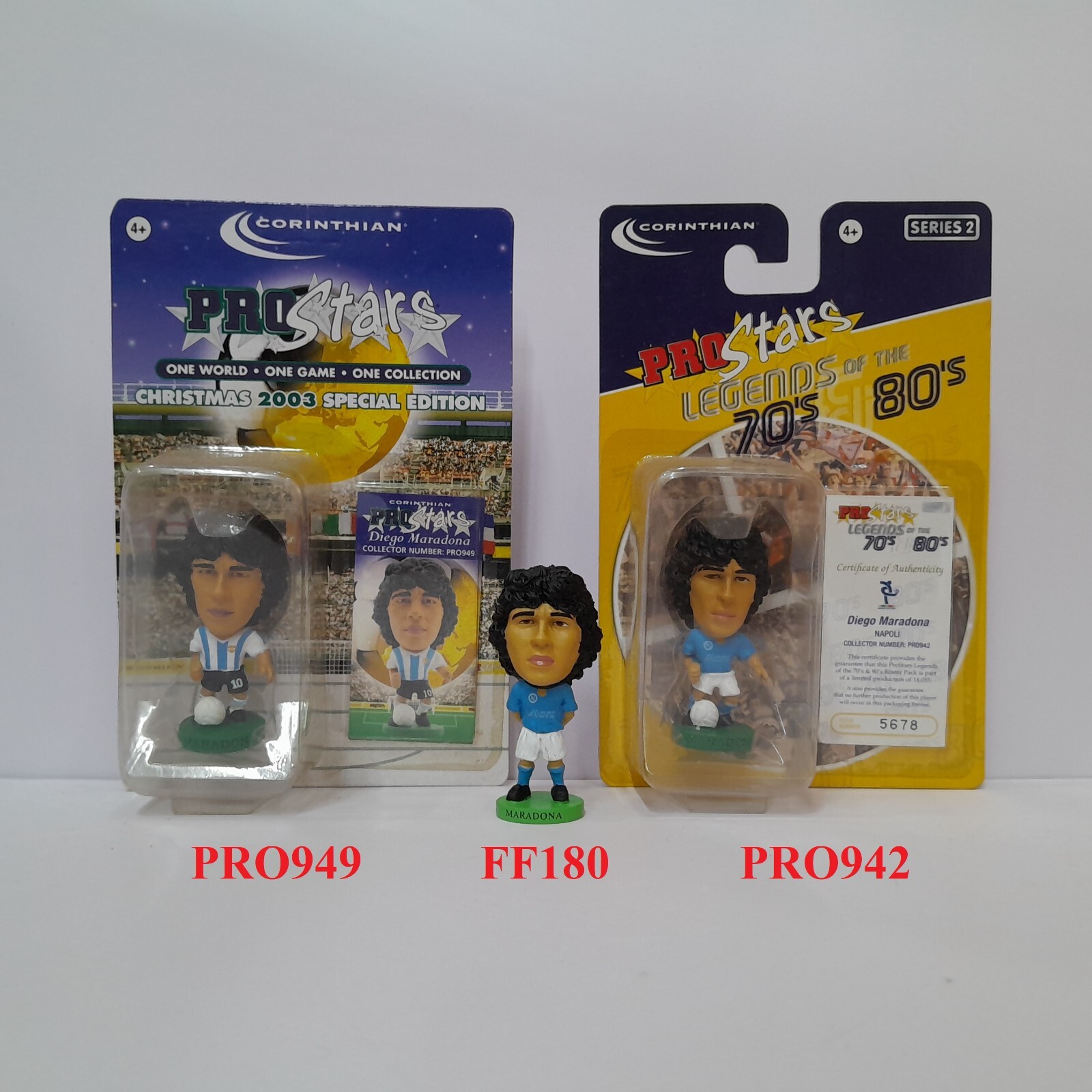 Set 3x Maradona Argentina Napoli corinthian PRO949 PRO942
