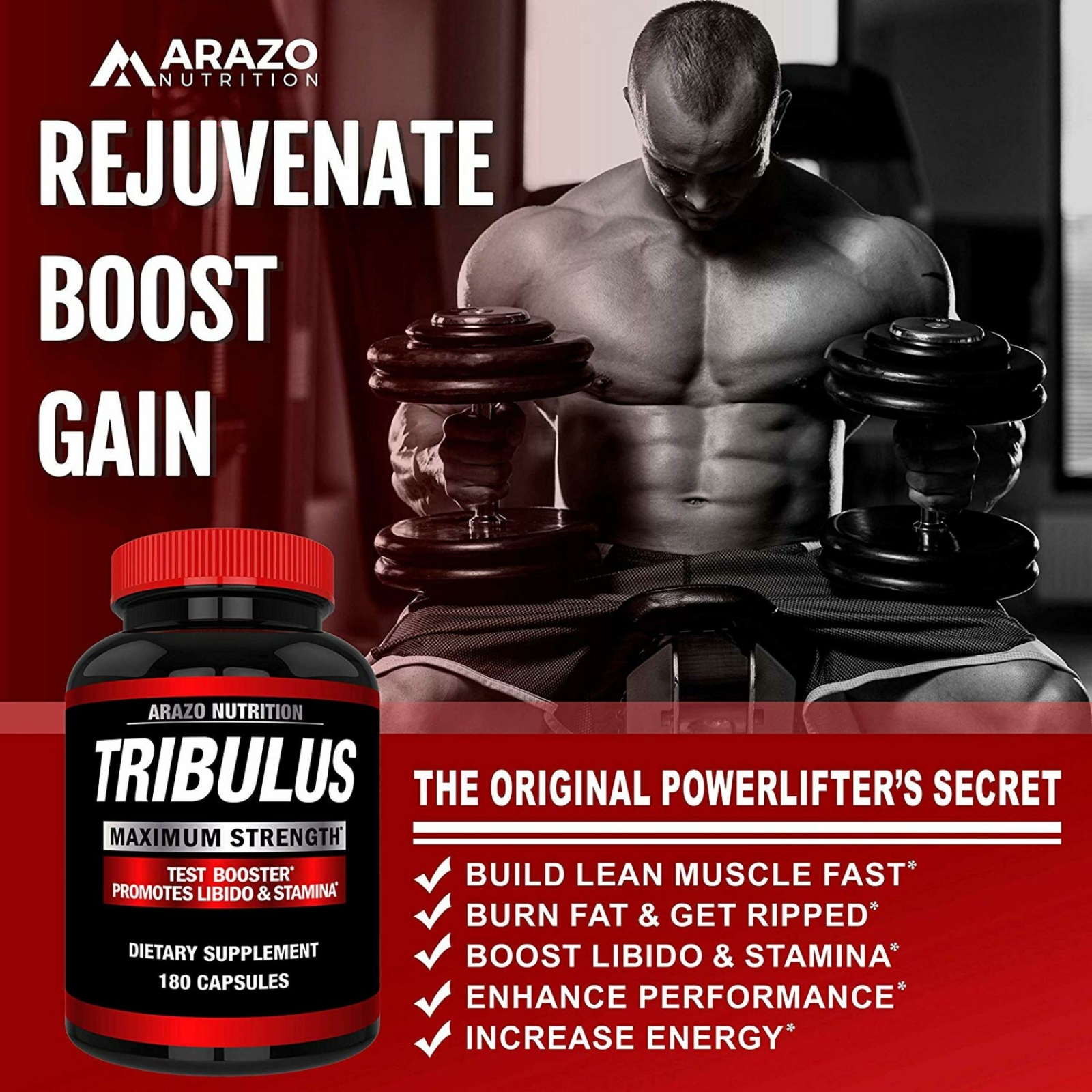 Tribulus Terrestris Extract Powder | Testosterone Booster With Estron Blocker |