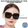 OCCI CHIARI Sunglasses Reading Glasses 2.75 Sunglass Readers for Women Large Frame UV Protection Outdoor 1.0 1.25 1.5 1.75 2.0 2.25 2.5 2.75 3.0 3.5