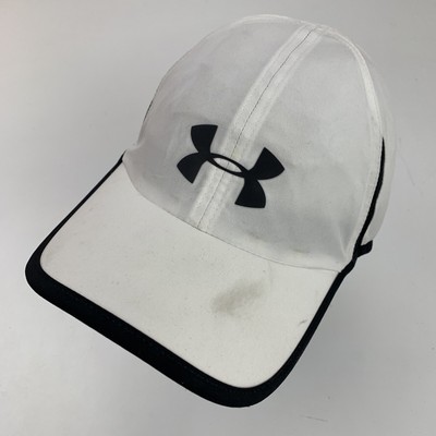Under Amour Womens Running White Black Ball Cap Hat Adjustable Baseball