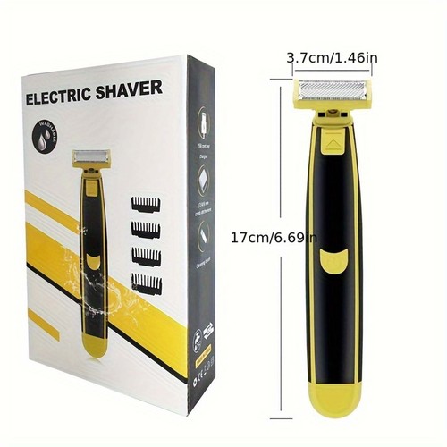 Full Body Washed Wet and Dry Shaver,Men's Electric Shaver Rotary Facial Shaver