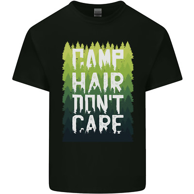 Camp Hair Dont Care Funny Camping Caravan Mens Light Cotton T-Shirt