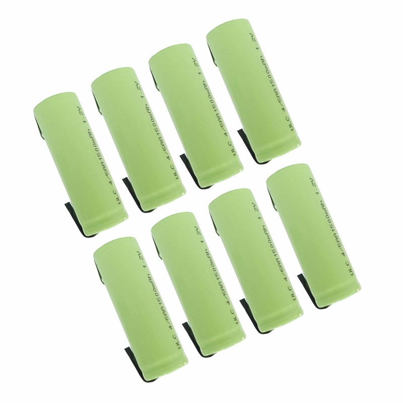 8 pcs 4/5 AA NiMH 1.2V Rechargeable Battery with tab 1500mAh