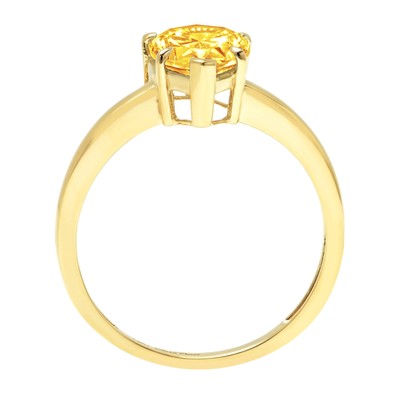 Pre-owned Pucci 2.50ct Pear Cut Vvs1 Natural Citrine Wedding Bridal Promise Ring 14k Yellow Gold