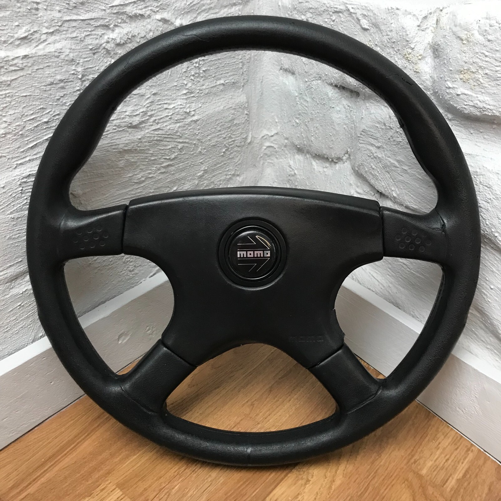 Genuine Momo Ghibli 4 spoke 360mm black leather steering Genuine Momo Ghibli 4 spoke 360mm black leather steering