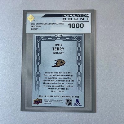2023 Upper Deck Extended #PC-83 Troy Terry Population Count 1000