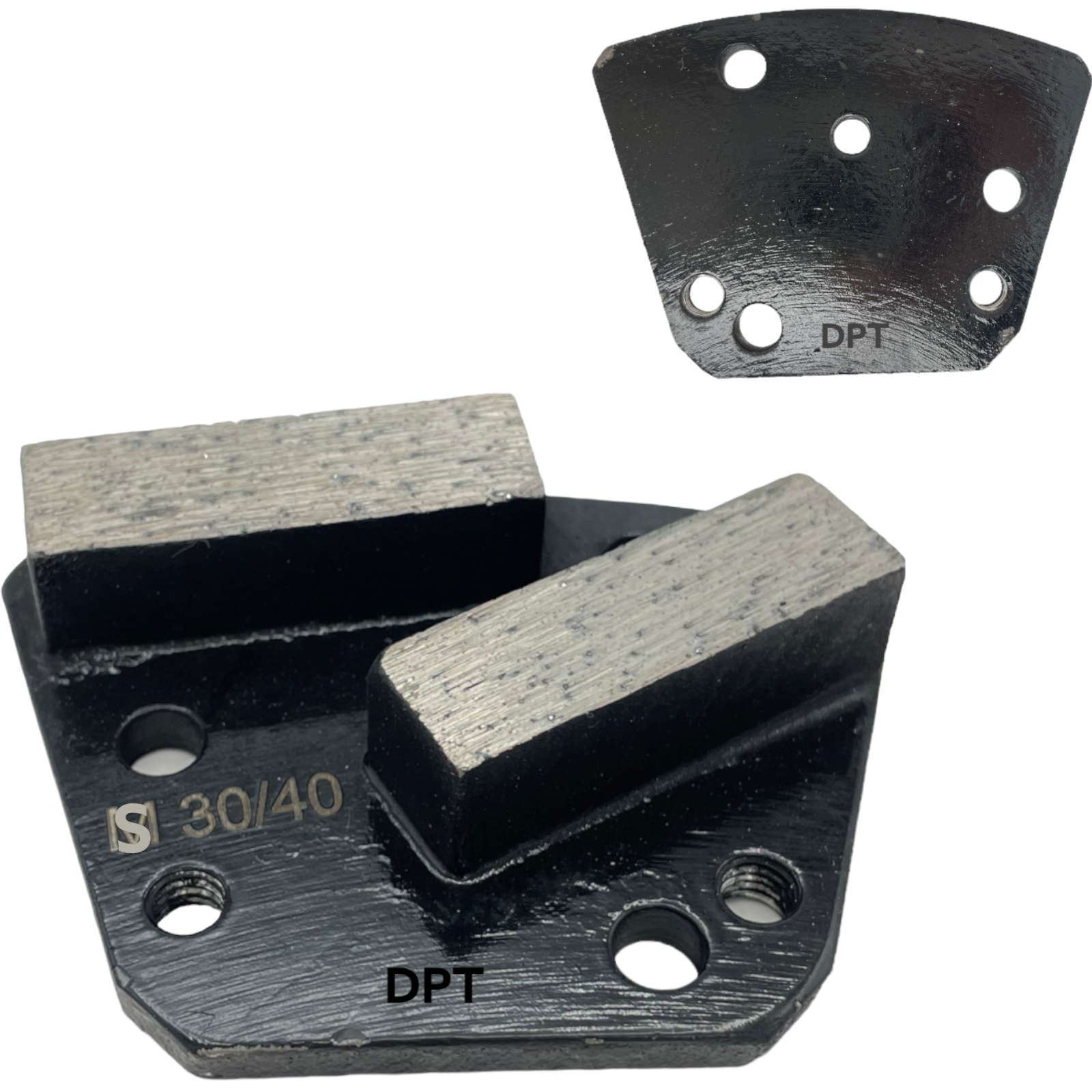 9 Pack Trapezoid Grinding Discs for Bolt on Concrete Grinders Soft Bond 30 Grit