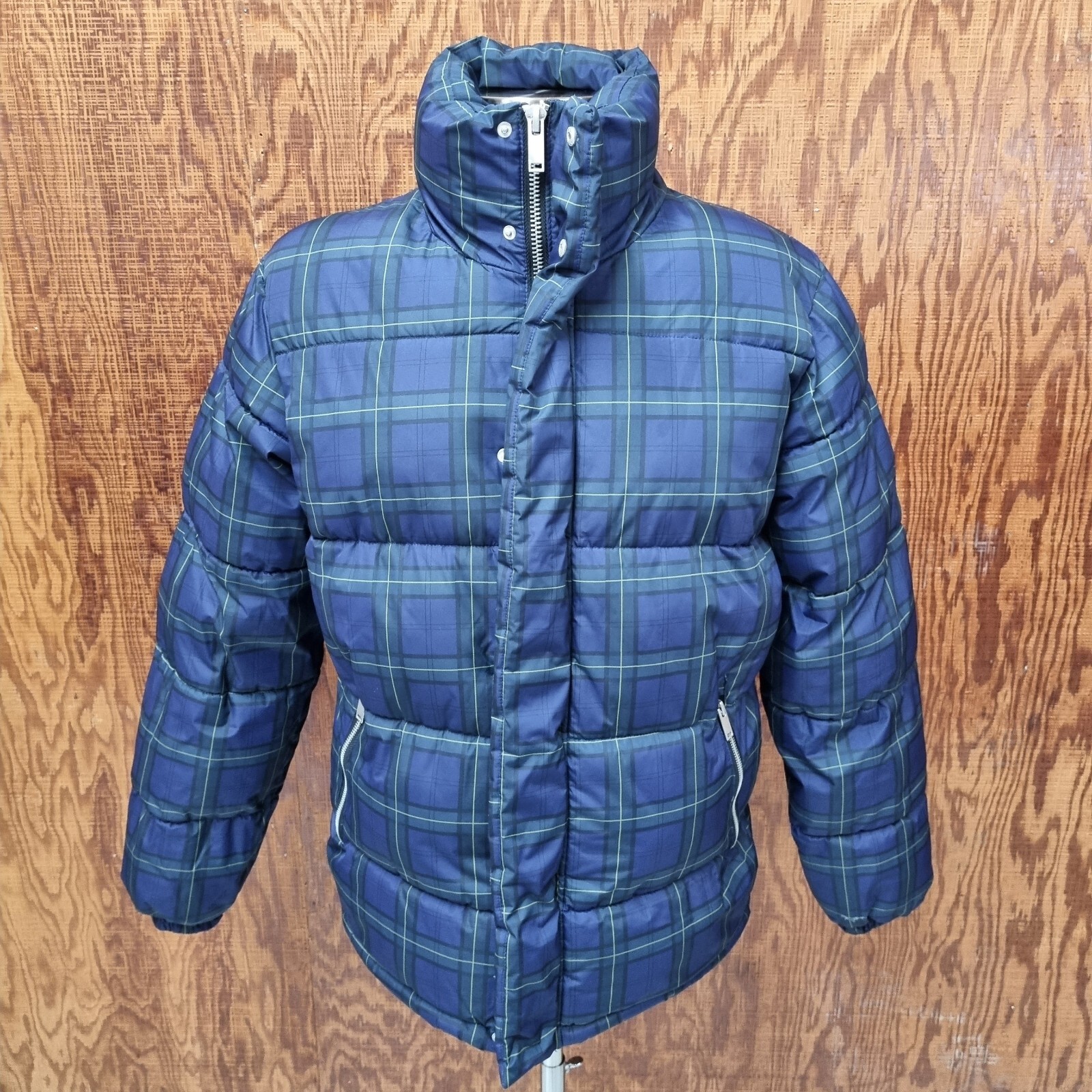 Pull & Bear Urban Theory Jacket Zipper / Snap Front Blue