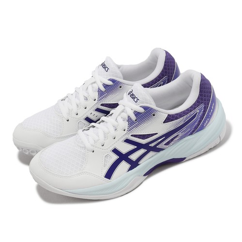 Женские кроссовки для волейбола и бадминтона Asics GEL-Task 3 White Eggplant 1072A082-102