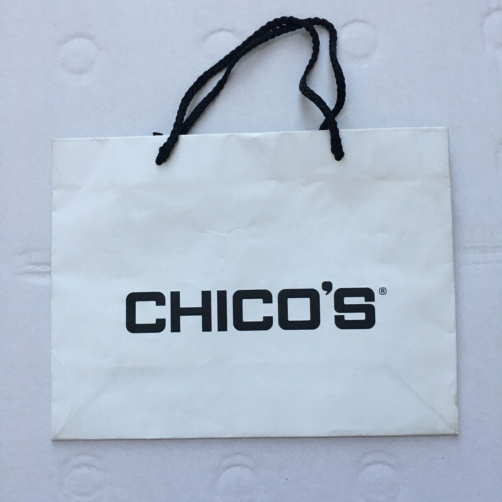 CHICO'S Shopping Bag Authentic Empty paper Gift Bag (16” X