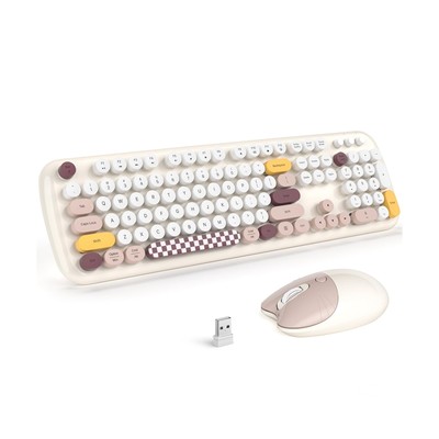 Combo, 2.4g Retro Typewriter Wireless Key...