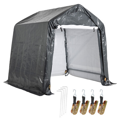 Aoodor Outdoor Heavy Duty Storage Shelter Portable Shed Carport  w/Zipper Door