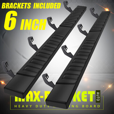 For 2007-2018 Silverado/Sierra 1500 Crew Cab 6'' Running Board Nerf Bar Side Step