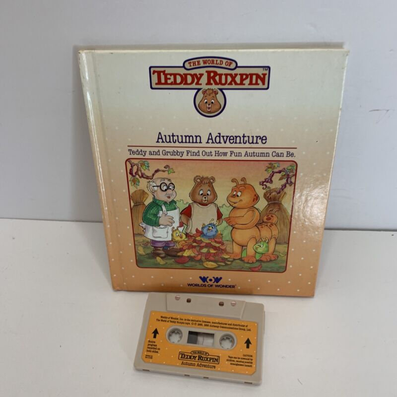 Vintage Teddy Ruxpin Tape and Book Autumn Adventure World of Wonder