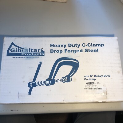 New 6  Drop Forged Steel C-Clamp 4-1/8  Throat 6600lbs CCM00397-1