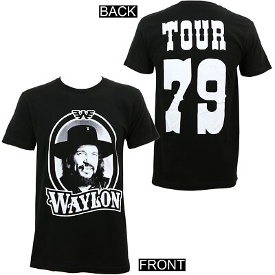 Authentic Waylon Jennings '79 Tour Slim-Fit Black T Shirt