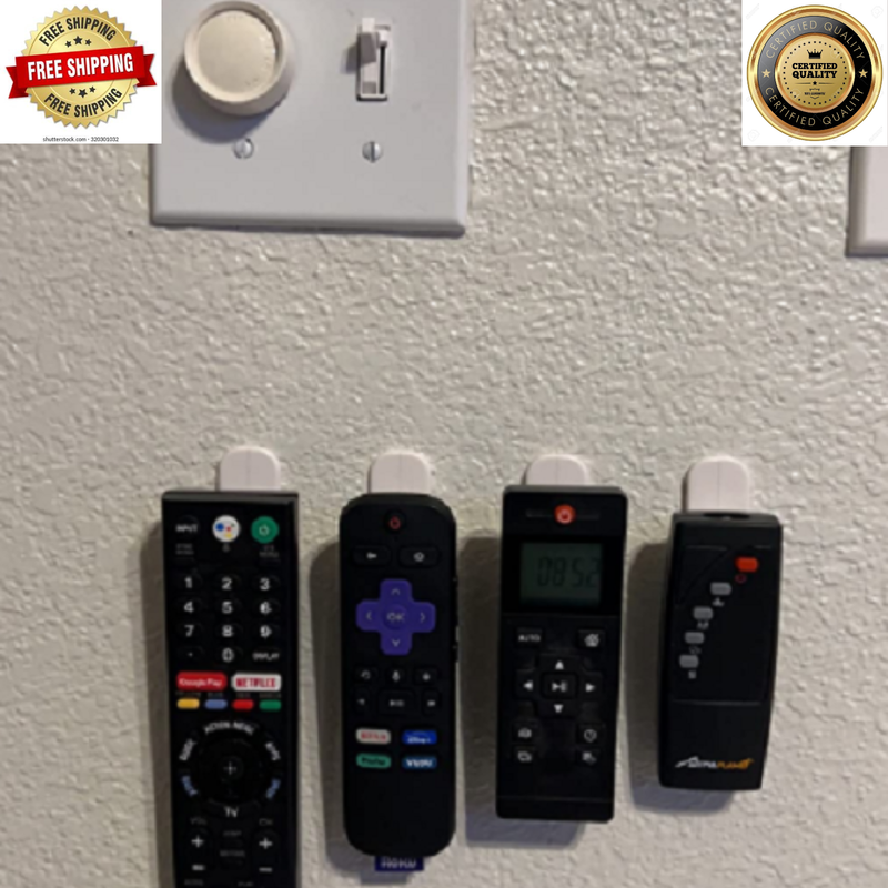 10 Pcs Remote Control Holder Hook Wall Mount Self Adhesive T