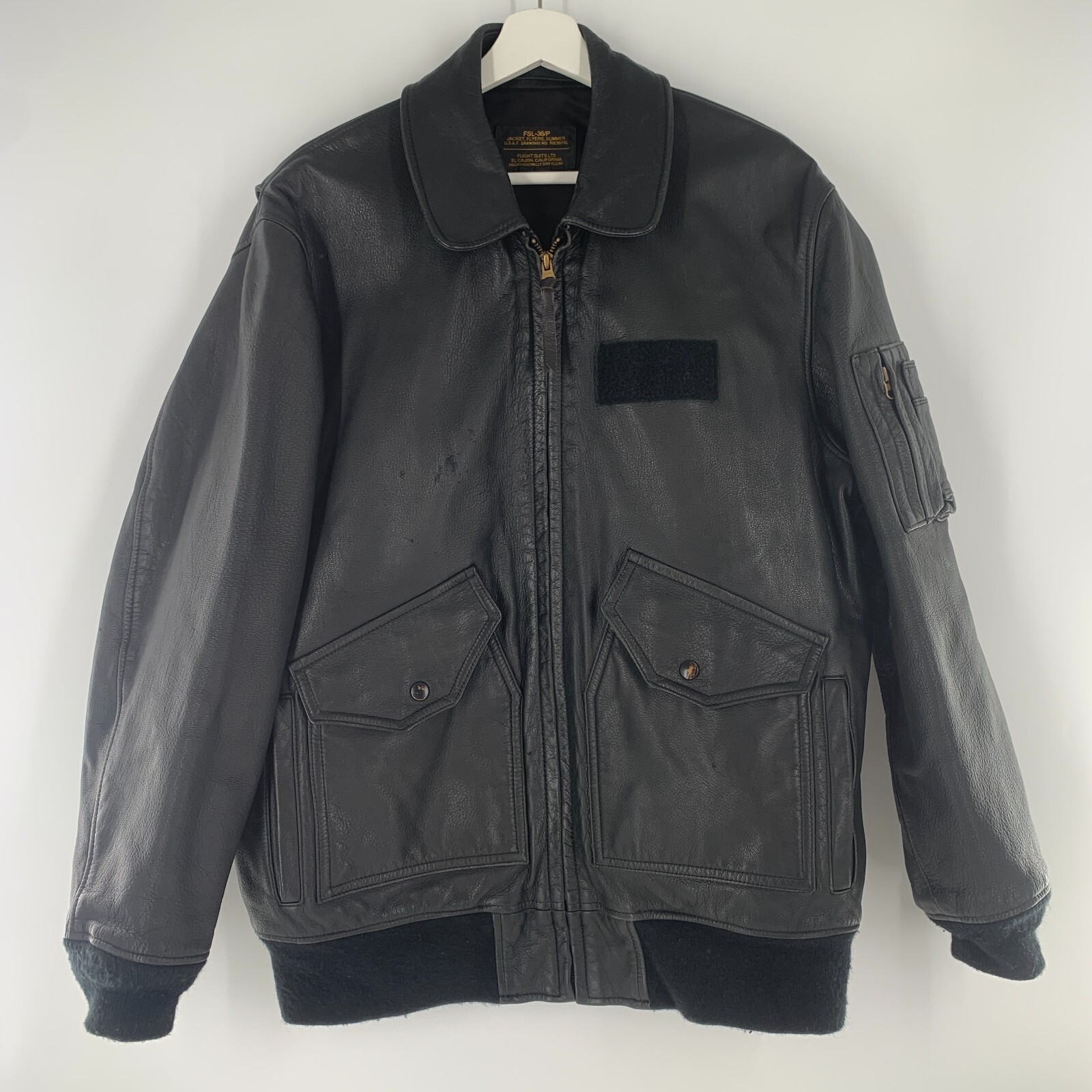 ジャケット・アウター ARTIFICIAL GRAIN FLIGHT BLOUSON VTG Flight Suits Ltd. Leather Bomber Flyers Jacket Summer