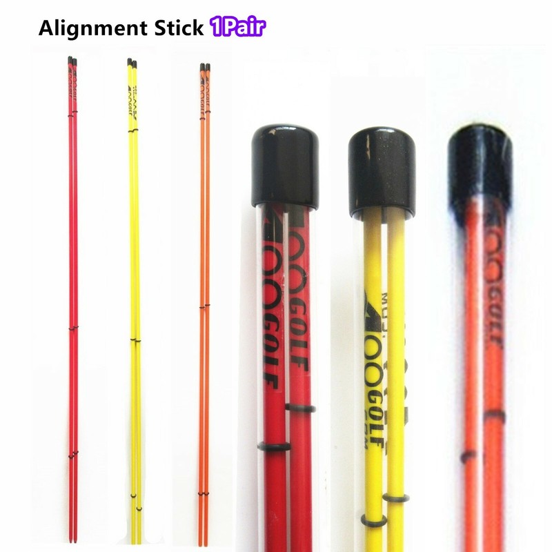 2pcs A99Golf Alignment Sticks Golf Practice Rods to Set up
