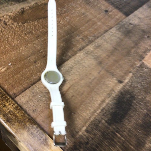 accutime watch corp white rubber band with gray elephants gray face silver trim