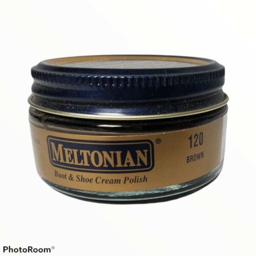 Meltonian Bark 128 Boot & Shoe CREAM Polish Shine Protect Leather 1.55 oz Jar