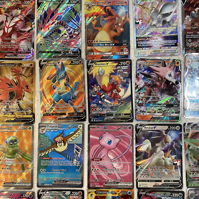 Pokemon Card Lot 100 OFFICIAL NEW TCG Cards + Ultra Rare EX GX VMAX V OR VSTAR