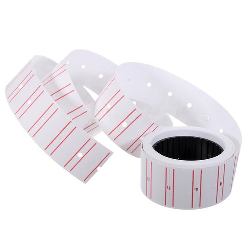 10 Rolls 6000pcs White Price Paper Tag Sticker Gun Labels Refill US For MX 5500