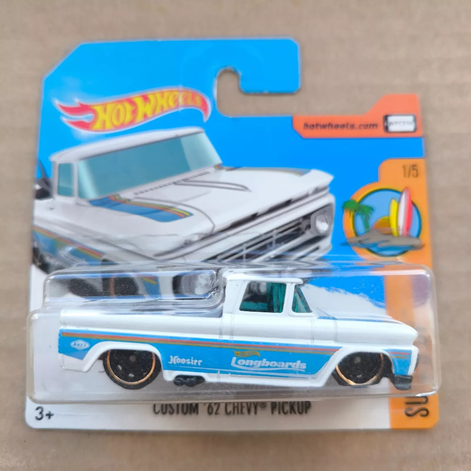 Hot Wheels SHORT CARD 2017 HW SURFS UP CUSTOM 62 CHEVY