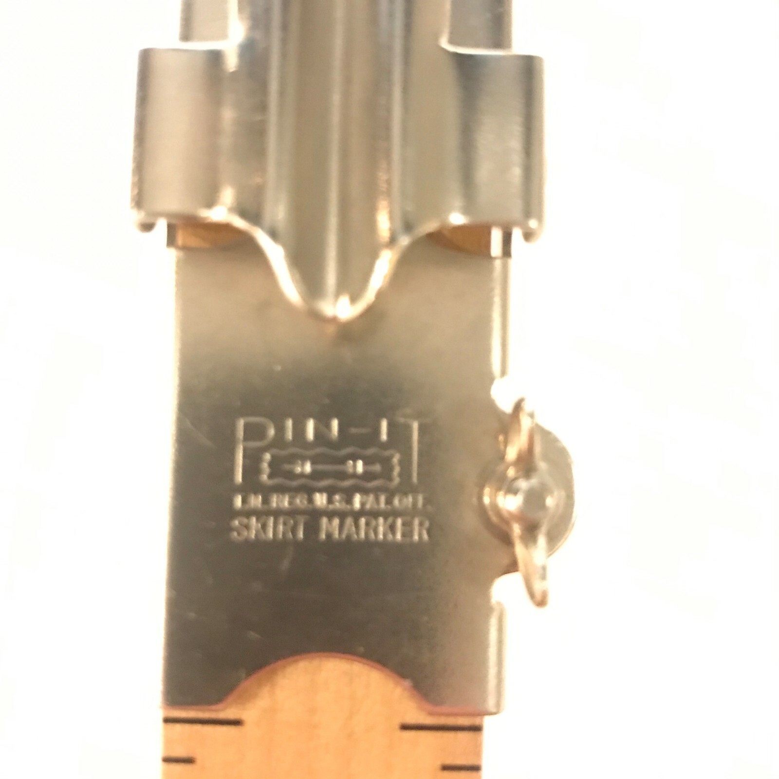 Pin-It Skirt Marker Dress Hemmer Wooden Tailor's Vintage Ruler Made in USA!