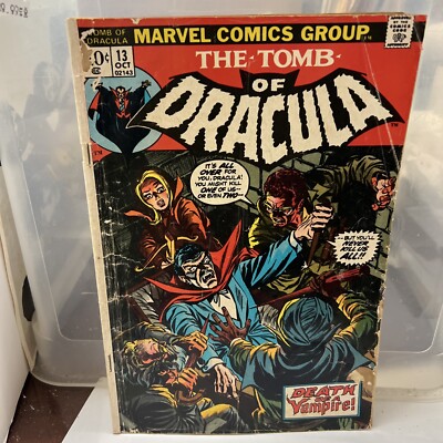 The Tomb Of Dracula # 13 1973   Origin of Blade, 1st cameo app. Deacon Frost g