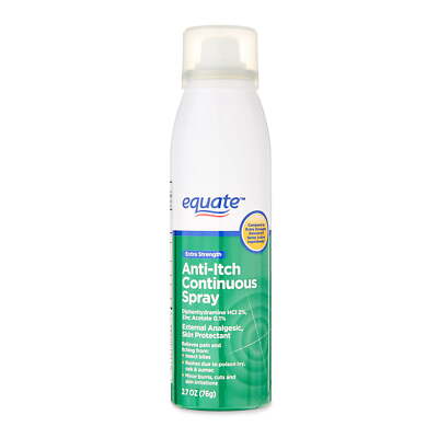 Equate Extra Strength Anti-Itch Continuous Spray 2.7oz Topical Itch Relief Spray