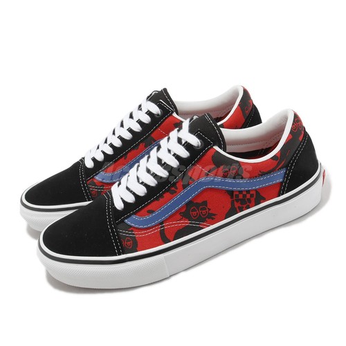 Vans Skate Old Skool Krooked By Natas For Ray Black Red Мужские унисекс VN0A5FCBAPC