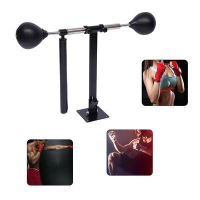  1*Boxing Speed Reflex Rotating Sparring Bar Punching Pad Ball Bag Wall Mounted