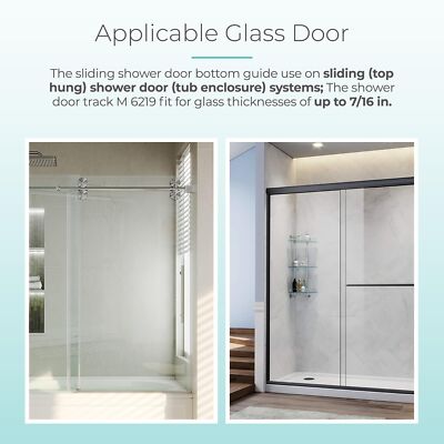 Sliding Shower Door Bottom Guide M 6219 Glass Shower Door Track Compatible