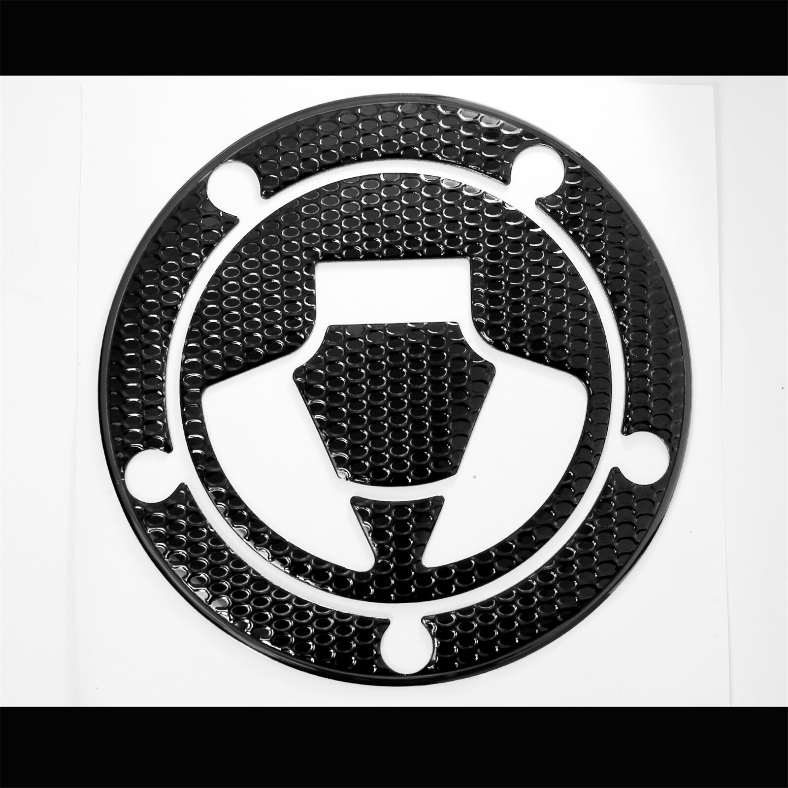 PERFORATED BLACK PRO GRIP FUEL TANK PAD+GAS CAP COVER 07-18 NINJA