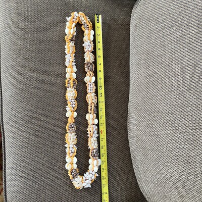 Vintage Huge Authentic Hawaiian Puka Shell Beach Necklace 42 