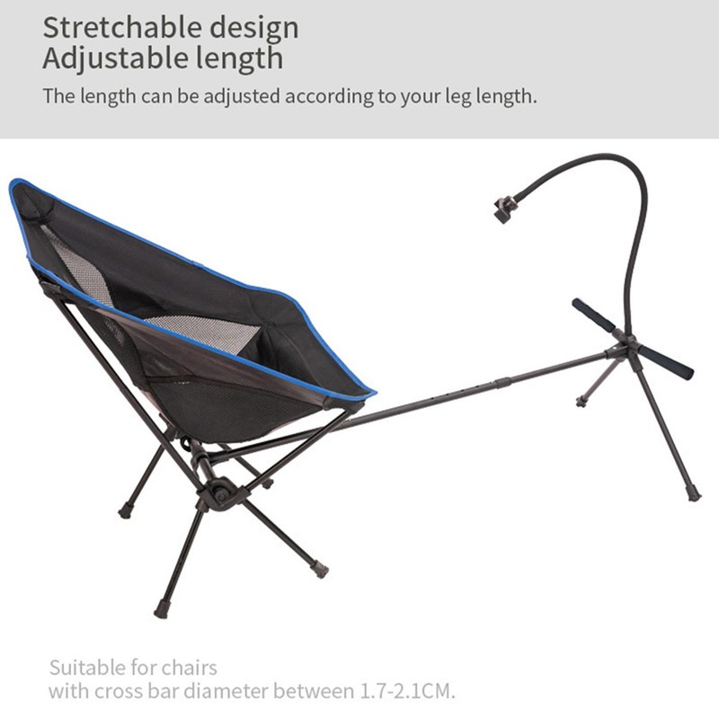Camping Chair Footstool Phone Holder Stand Adjustable Leg Resting Support Foot