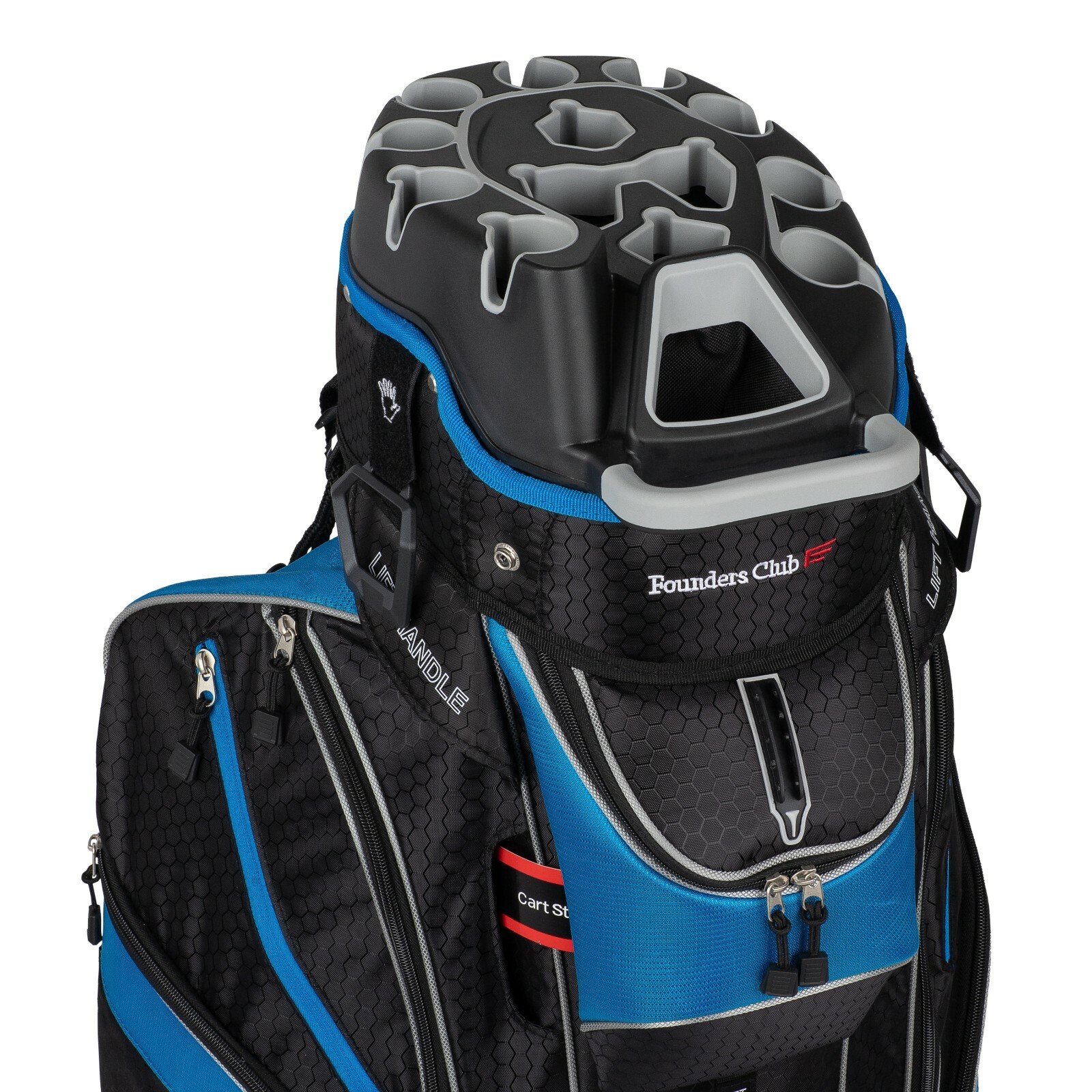 Color:Aegean Blue:Founders Club 3G 14 Way Organizer Top Golf Cart Bag with Full Length Dividers