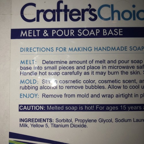 10 LBS Crafters Choice Premium GOAT'S MILK MELT & POUR SOAP BASE