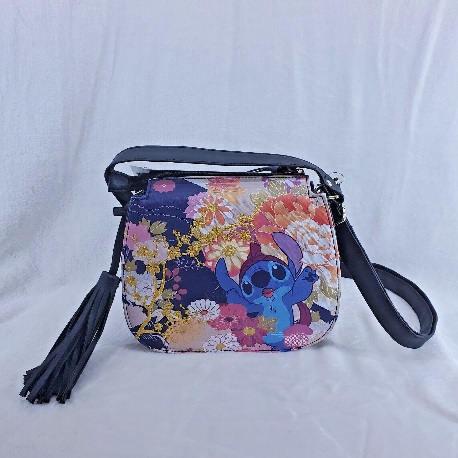 桜【Loungefly x Disney】ミニー 刺繍 ショルダー ハンド バッグ Disney - ディズニー ミニーマウス ショルダーバッグ (ピンク