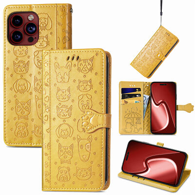 Hot Embossed Card Wallet Phone Case Flip Stand For iPhone Samsung Huawei Infinix