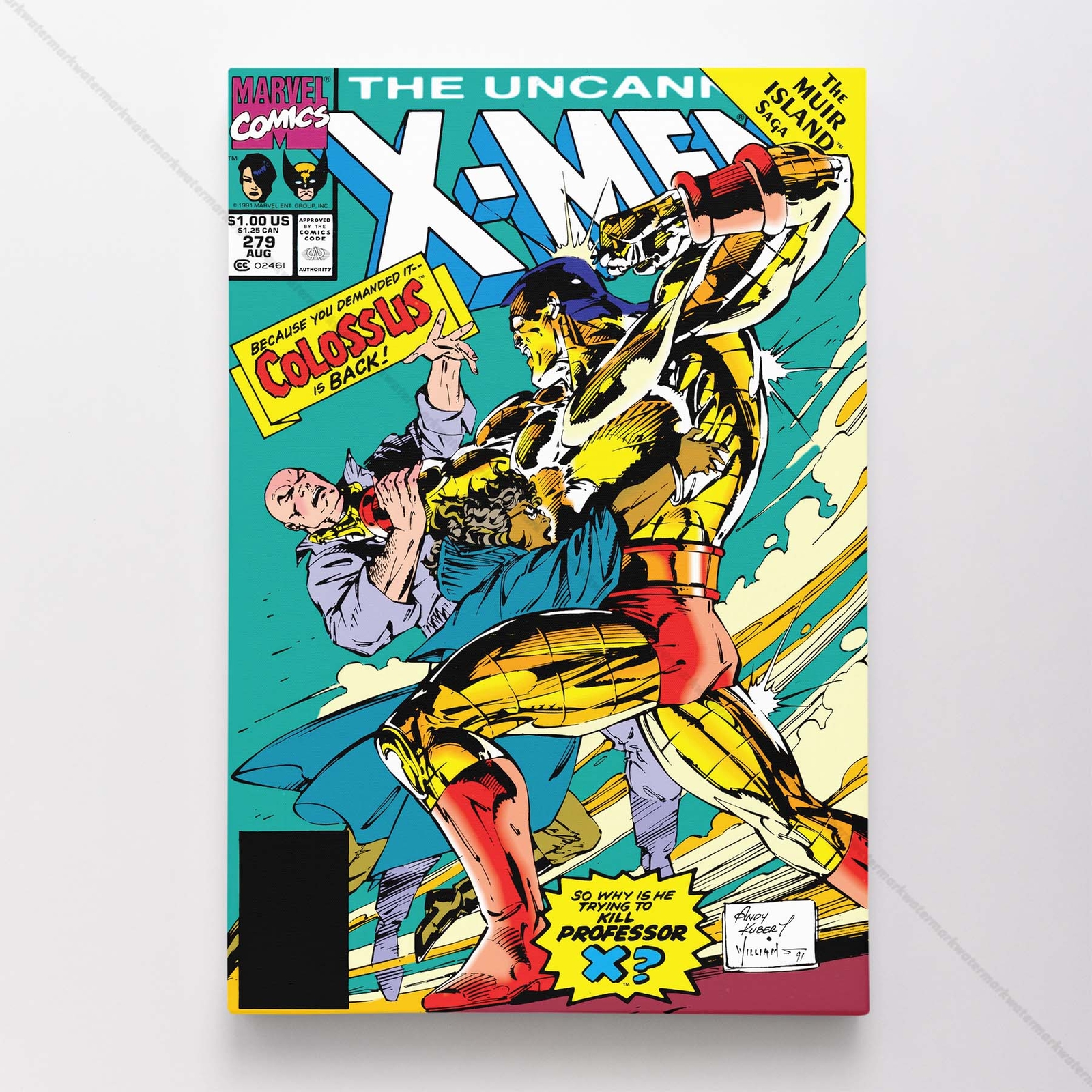 Uncanny X-Men Poster Canvas Vol 1 #279 Xmen Marvel Comic Book Art Print